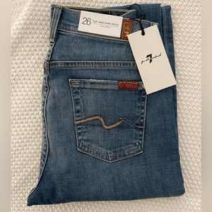 NWT 7 For All Mankind High Waist Ankle Skinny Jeans Size 26